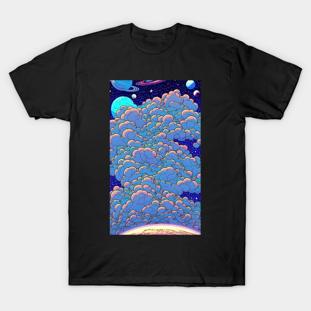 Cloudscape Planets T-Shirt by Trip Tank